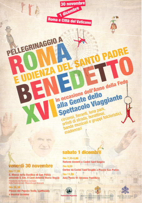 Papa Bento XVI recebe circo no vaticano